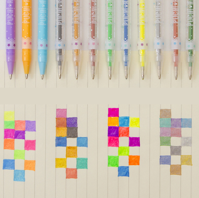 Набор цветных гелевых ручек Glitter Pen 12 шт - OppTop